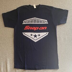 Snap-On Navy Blue Graphic T-Shirt for Men